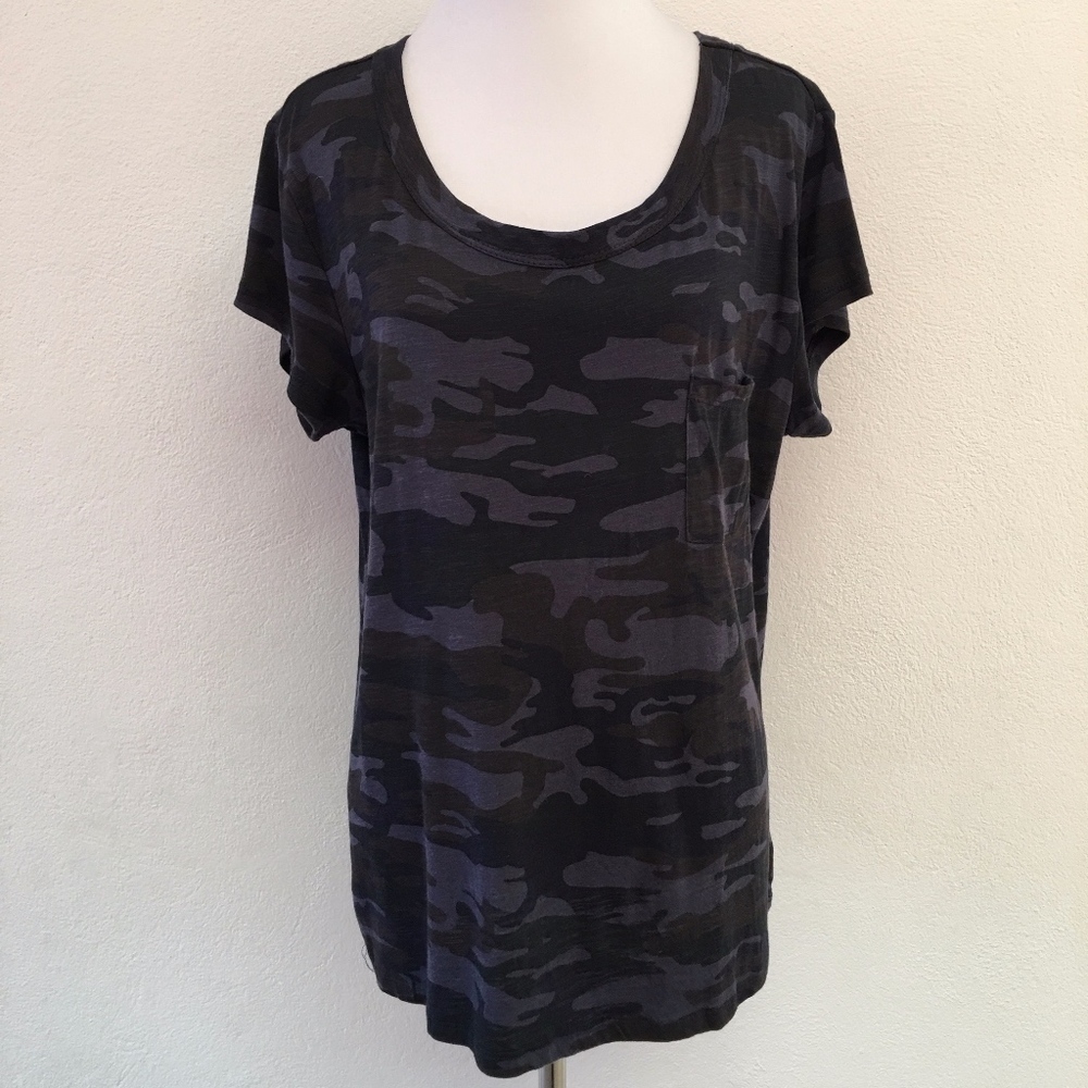 Sanctuary Womens Army Scoop Neck T Shirt Medium